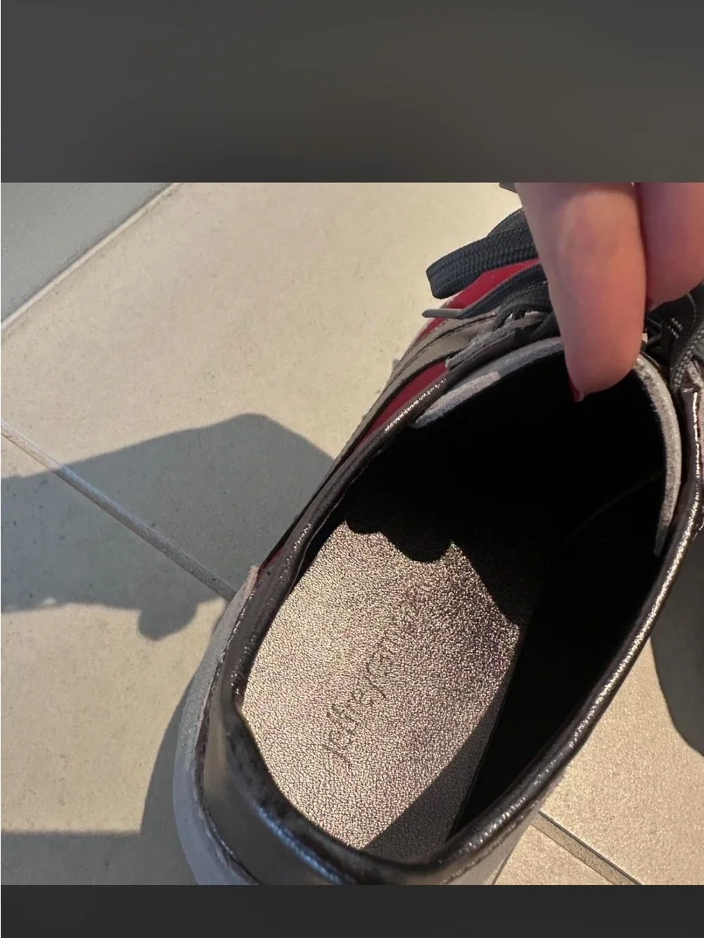 Jeffrey Campbell Gray and Red Women's Sneakers